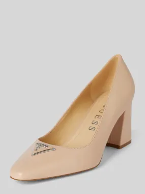 Guess Pumps van leer met blokhak, model 'VARLAY2' in beige